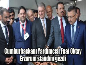 Cumhurbaşkanı Yardımcısı Fuat Oktay, Erzurum standını ziyaret etti