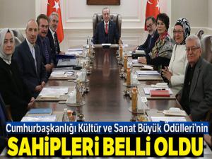 Cumhurbaşkanlığı Kültür ve Sanat Büyük Ödülleri'nin sahipleri belli oldu !