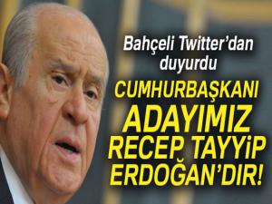 Devlet Bahçeli, partisinin Cumhurbaşkanı adayını açıkladı!