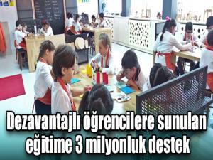 Dezavantajlı öğrencilere sunulan eğitime 3 milyonluk destek