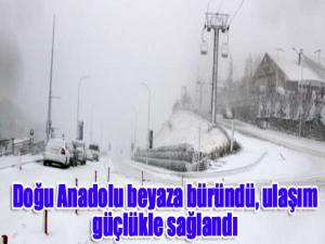  Doğu Anadolu beyaza büründü, ulaşım güçlükle sağlandı