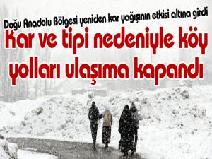 Doğu Anadolu Bölgesi yeniden kar yağışının etkisi altına girdi