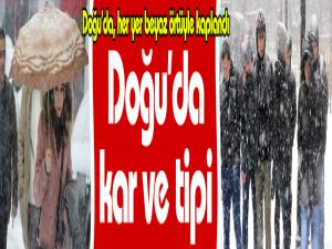 Doğuda kar ve tipi