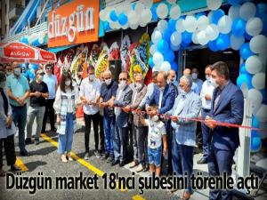 Düzgün market 18'nci şubesini törenle açtı