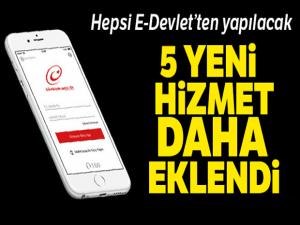 E-Devletten birçok yeni hizmet daha