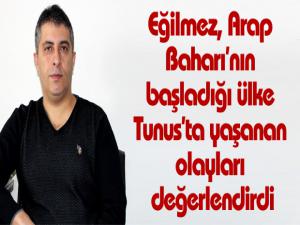 Eğilmez, Arap Baharının başladığı ülke Tunusta yaşanan olayları değerlendirdi