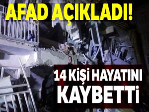 Elazığ depremiyle ilgili AFAD'dan açıklama: 14 kişi hayatını kaybetti