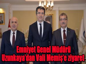  Emniyet Genel Müdürü Uzunkayadan Vali Memişe ziyaret