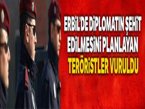 Erbil'de diplomatın şehit edilmesi olayını planlayan teröristler vuruldu 