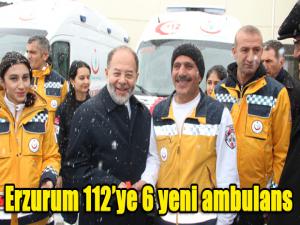 Erzurum 112ye 6 yeni ambulans