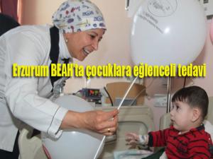 Erzurum BEAH'ta çocuklara eğlenceli tedavi