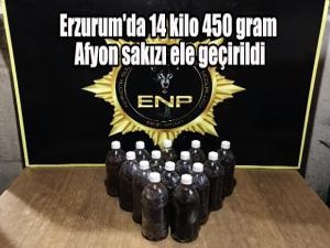 Erzurum'da 14 kilo 450 gram Afyon sakızı ele geçirildi