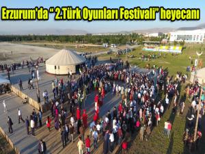 Erzurum'da  2.Türk Oyunları Festivali heyecanı
