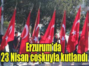 Erzurumda 23 Nisan coşkuyla kutlandı