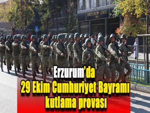 Erzurumda 29 Ekim Cumhuriyet Bayramı kutlama provası