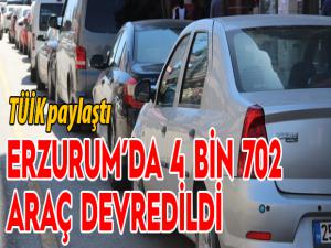 Erzurumda 4 bin 702 araç devredildi