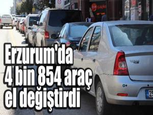 Erzurum'da 4 bin 854 araç el değiştirdi