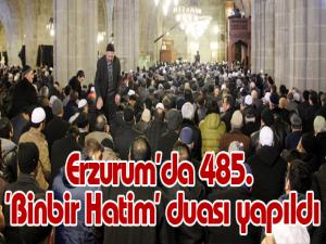 Erzurum'da 485. 'Binbir Hatim' duası yapıldı