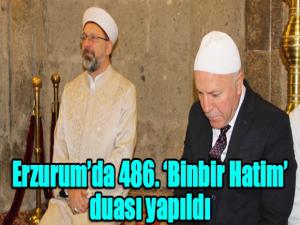 Erzurumda 486. Binbir Hatim duası yapıldı