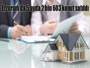 Erzurumda 5 ayda 2 bin 603 konut satıldı