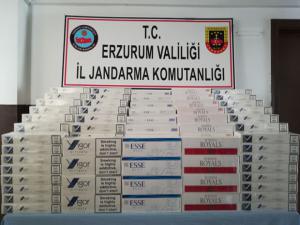 Erzurumda 5 bin 150 paket kaçak sigara ele geçirildi