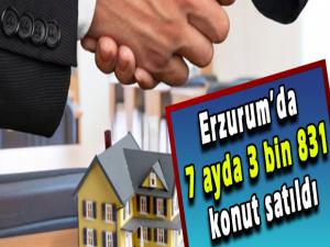 Erzurumda 7 ayda 3 bin 831 konut satıldı