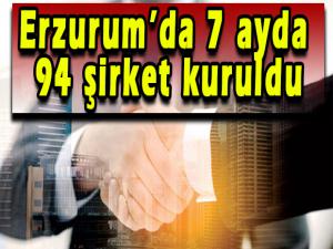 Erzurumda 7 ayda 94 şirket kuruldu