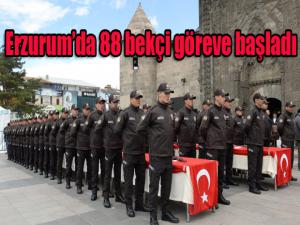 Erzurumda 88 bekçi göreve başladı