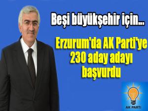 Erzurum'da AK Parti'ye 230 aday adayı başvurdu