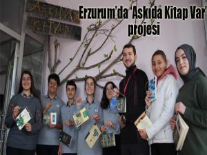Erzurumda Askıda Kitap Var projesi