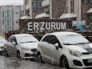 Erzurum'da baharı beklerken kış geri geldi