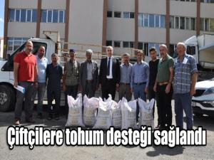 Erzurumda çiftçilere tohum desteği