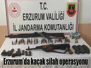 Erzurumda kaçak silah operasyonu