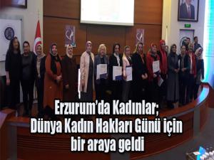 Erzurumda Kadınlar; Dünya Kadın Hakları Günü için bir araya geldi