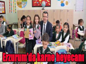 Erzurumda karne heyecanı