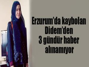 Erzurumda kaybolan Didemden 3 gündür haber alınamıyor
