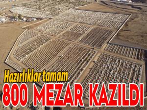 Erzurumda mezarlıkta kış hazırlığı