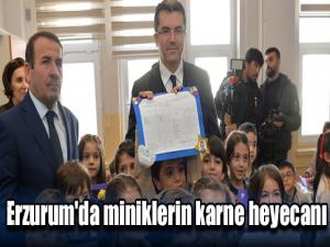 Erzurum'da miniklerin karne heyecanı