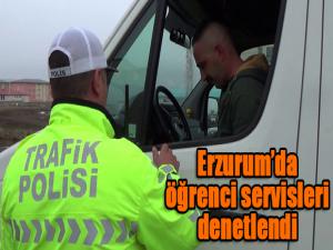 Erzurumda öğrenci servisleri denetlendi