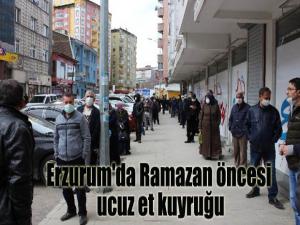 Erzurum'da Ramazan öncesi ucuz et kuyruğu