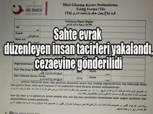 Erzurumda sahte evrak düzenleyen insan taciri 2 kişi yakalandı