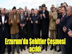  Erzurumda Şehitler Çeşmesi açıldı