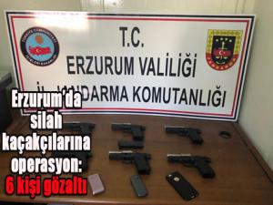 Erzurumda silah kaçakçılarına operasyon: 6 kişi gözaltı