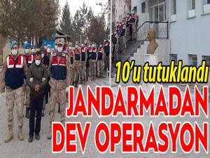 Erzurumda silah ticareti ve uyuşturucu madde operasyonu: 10 tutuklama