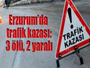 Erzurum'da trafik kazası: 3 ölü, 2 yaralı