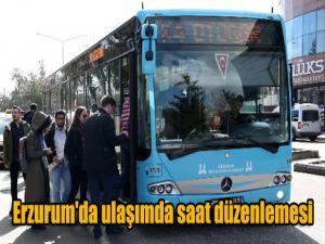 Erzurum'da ulaşımda saat düzenlemesi