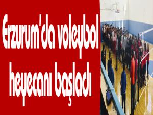 Erzurumda voleybol heyecanı