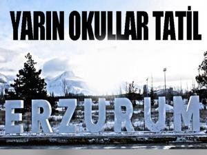 Erzurum'da yarın okullar tatil edildi...