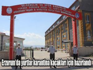 Erzurum'da yurtlar karantina kaçakları için hazırlandı