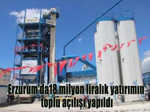 Erzurum'da18 milyon liralık yatırımın toplu açılışı yapıldı